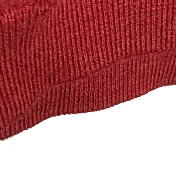 Brooks Brothers Men's Sweater Red Italian Merino Wool V-Neck Pullover Size XL - Picture 5 of 8